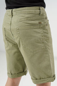 Khakhi Green Stretch Shorts