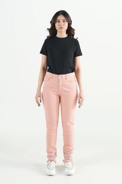 Crystal Hem Peach Pent