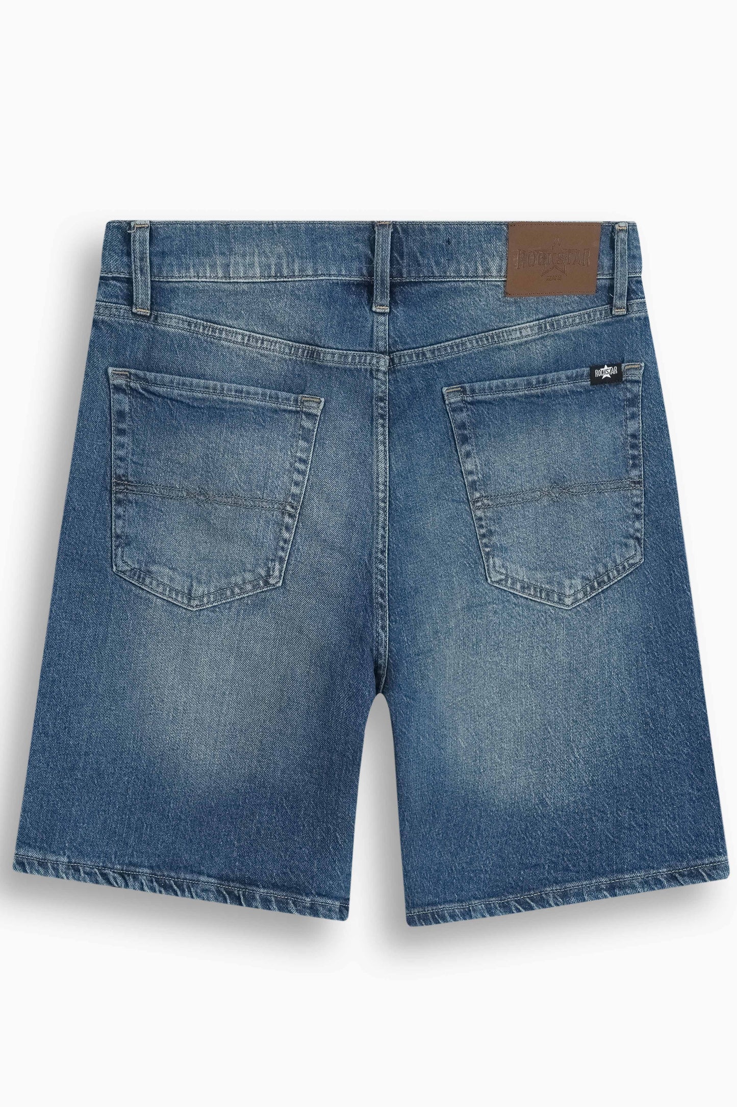 Baggy Fit Denim Short Dark Blue
