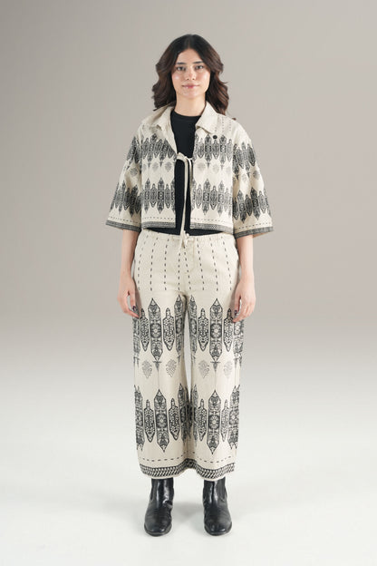 Nomad Block Print Cropped Shirt