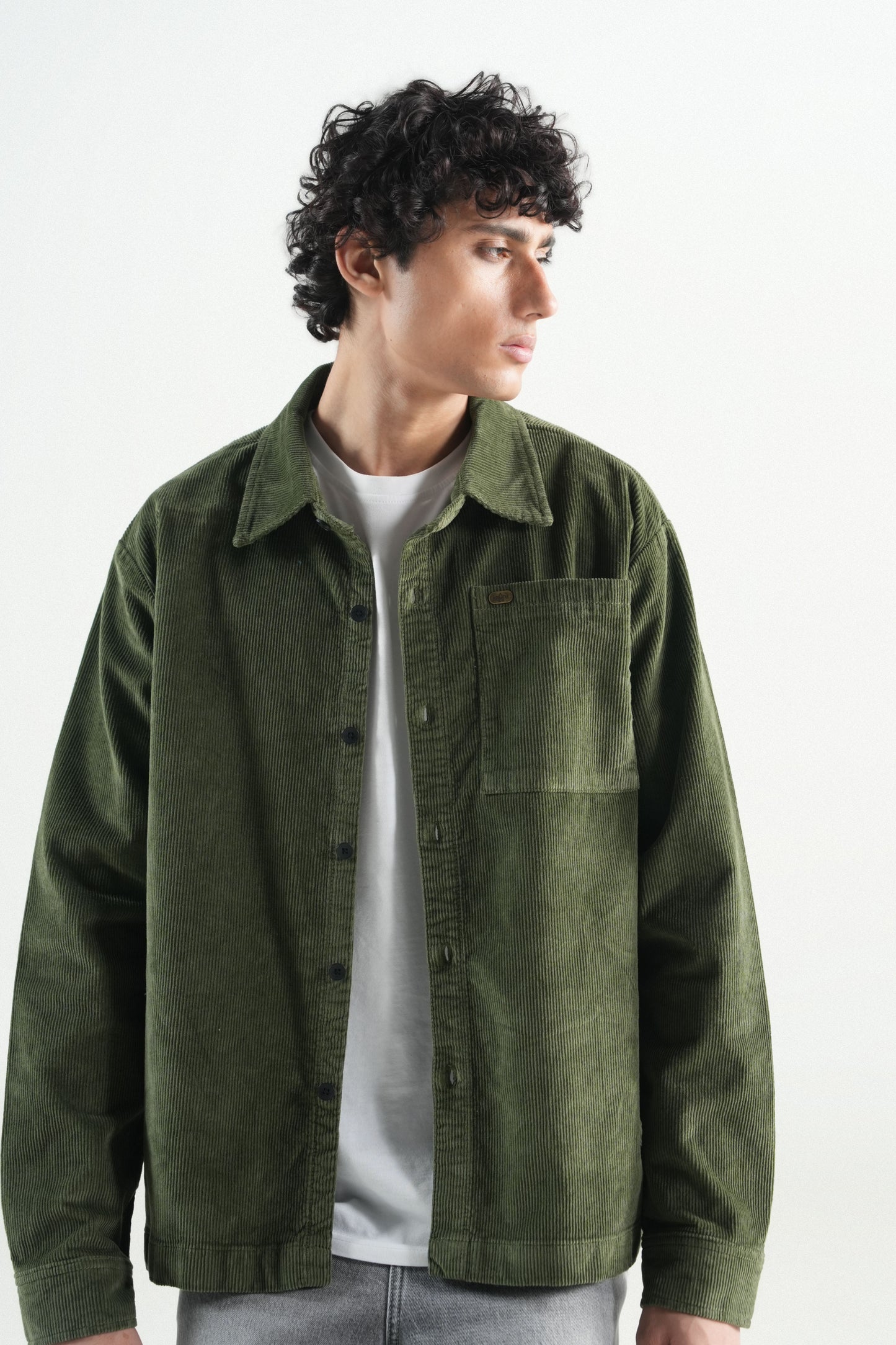 Oversized Green Corduroy  Jacket