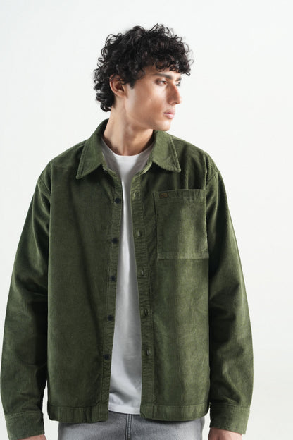 Oversized Green Corduroy  Jacket