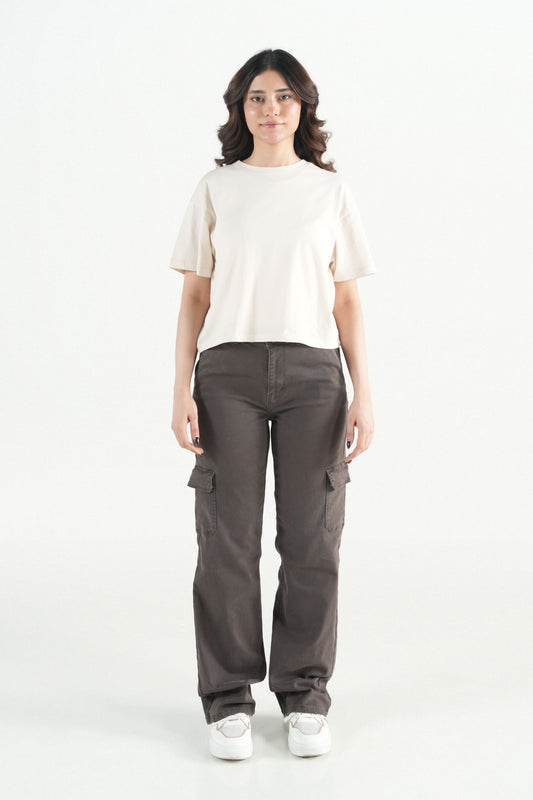 Brown Stretch Cargos