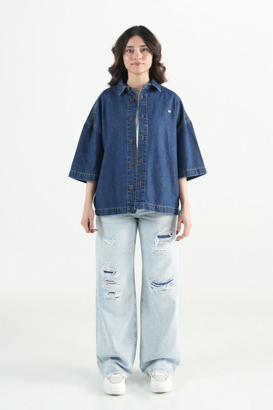 Button Down Mid-Blue Shirt