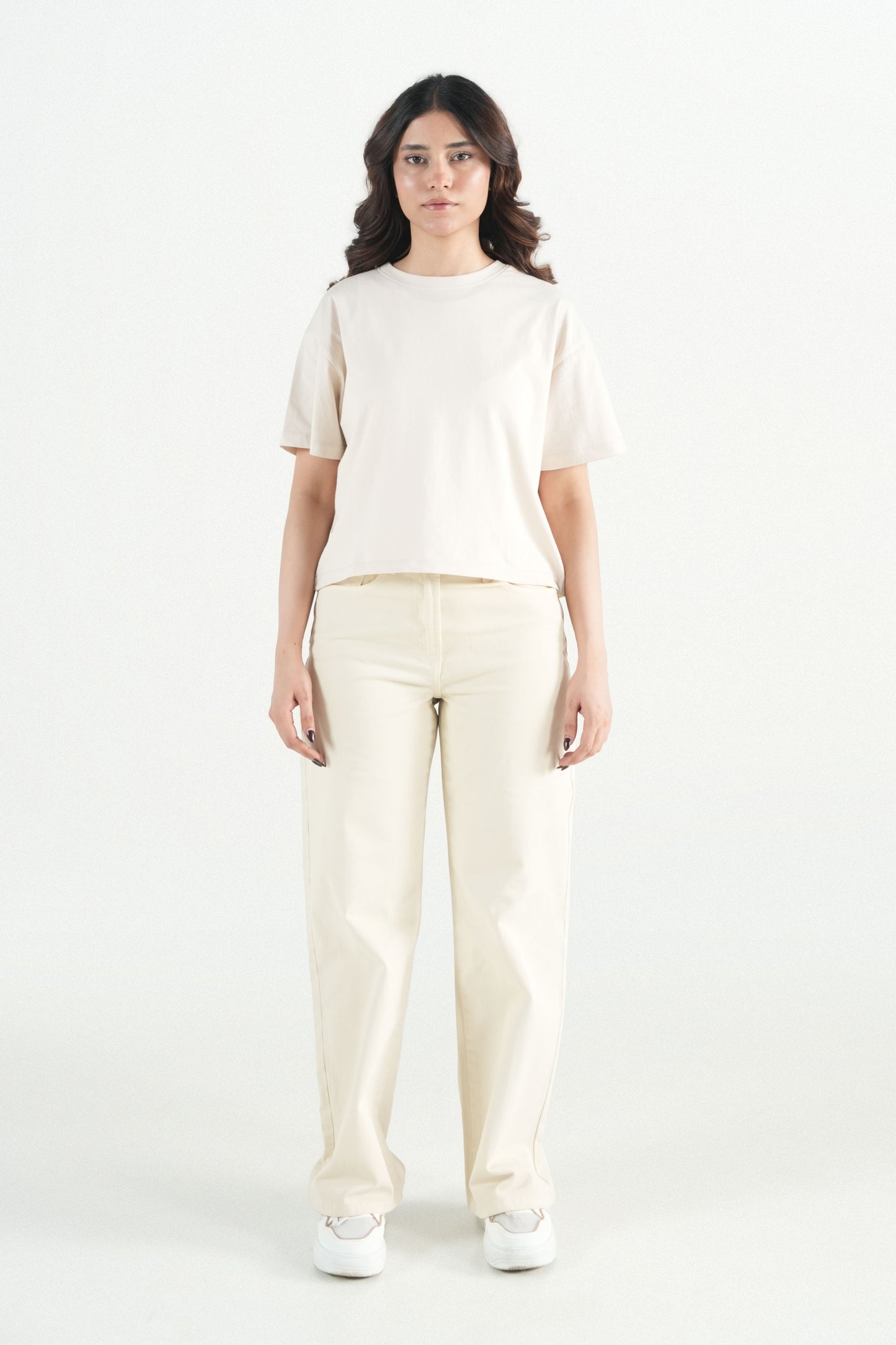 Vanilla Wide-Leg Jeans
