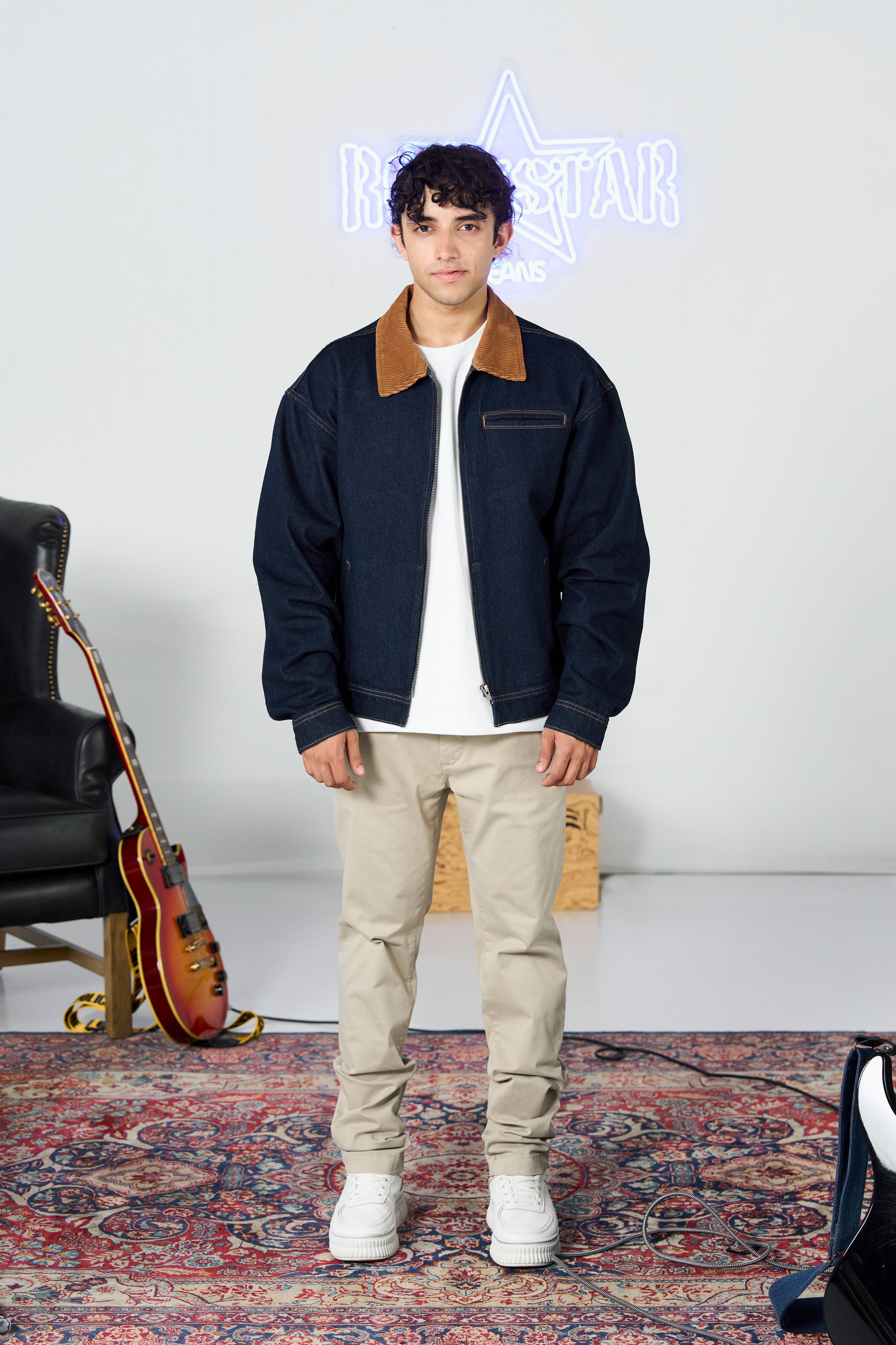 Dark Blue Bomber Jacket