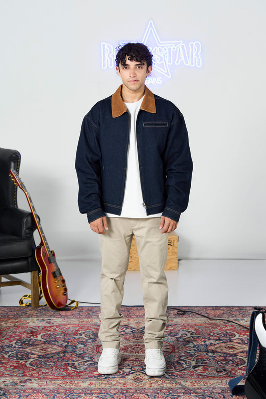 Dark Blue Bomber Jacket