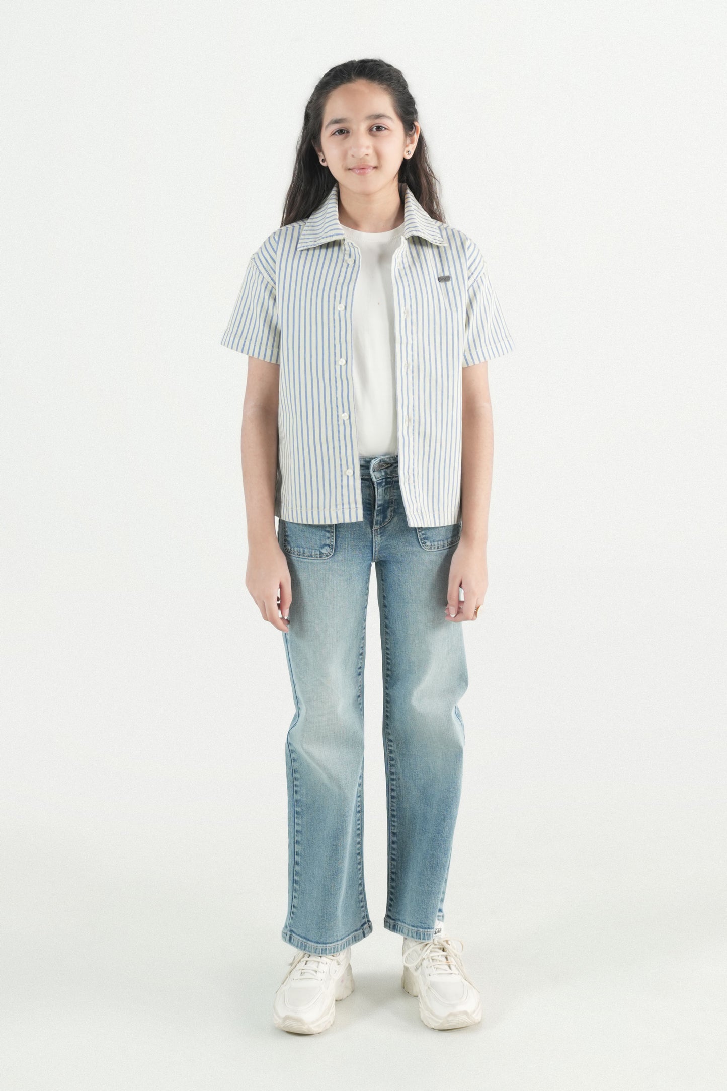 Patch Pocket Wide Jeans