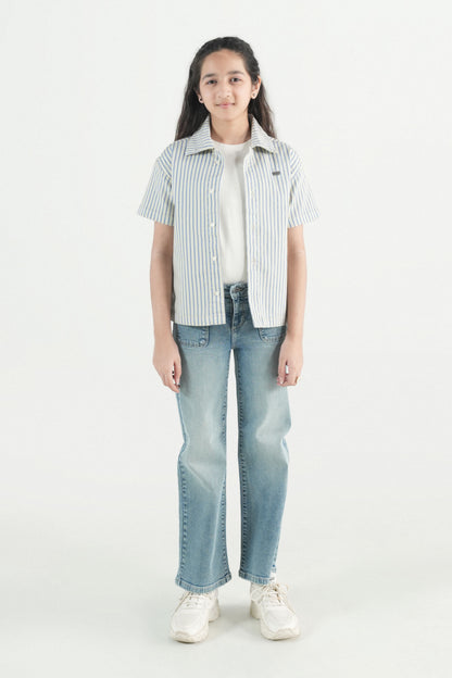 Patch Pocket Wide Jeans