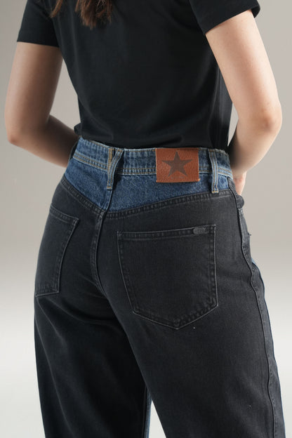 Baggy Two Tone Jeans