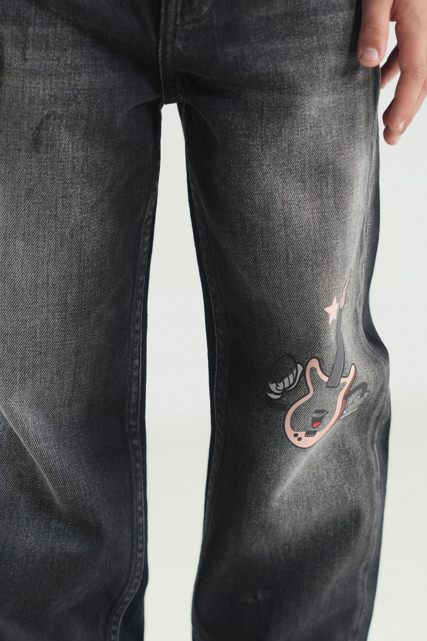 Charcoal Straight Jeans