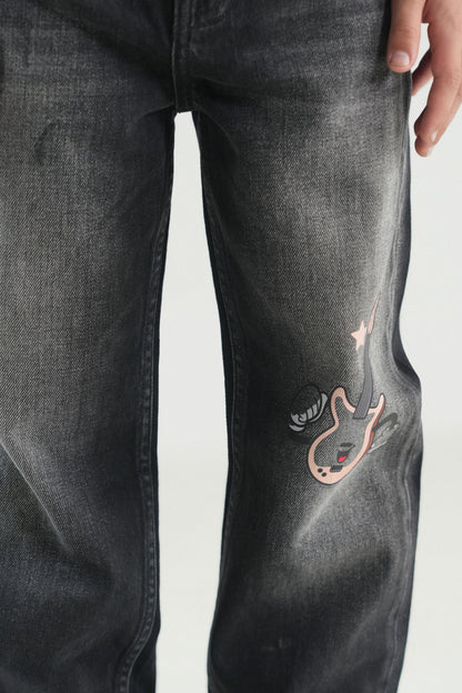 Charcoal Straight Jeans