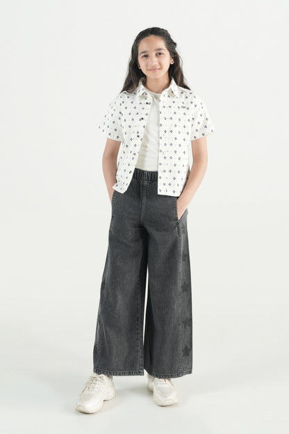 Hawaiian Mini Print Shirt – White