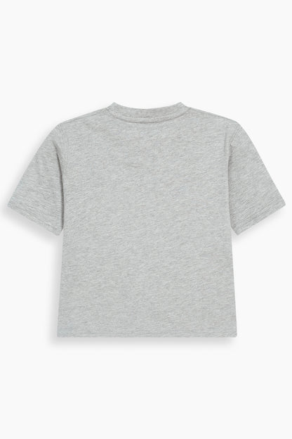 Cropped Short Sleeve T-Shirt Ash Grey