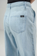 Light Blue Baggy Linen Shorts