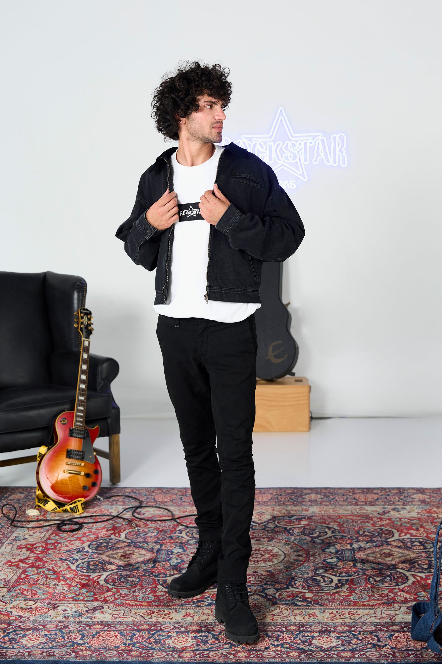 Black Bomber Jacket shop at Rockstar Jeans
