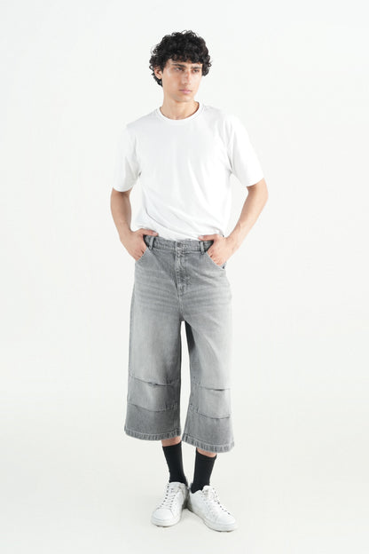 Pleated Grey Jorts