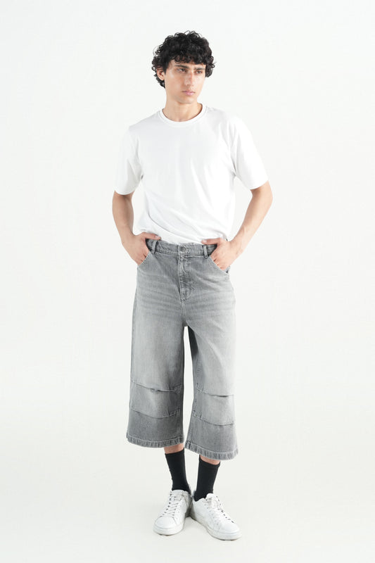Pleated Grey Jorts