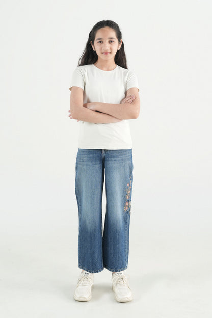 Wide Leg Butterfly Jeans