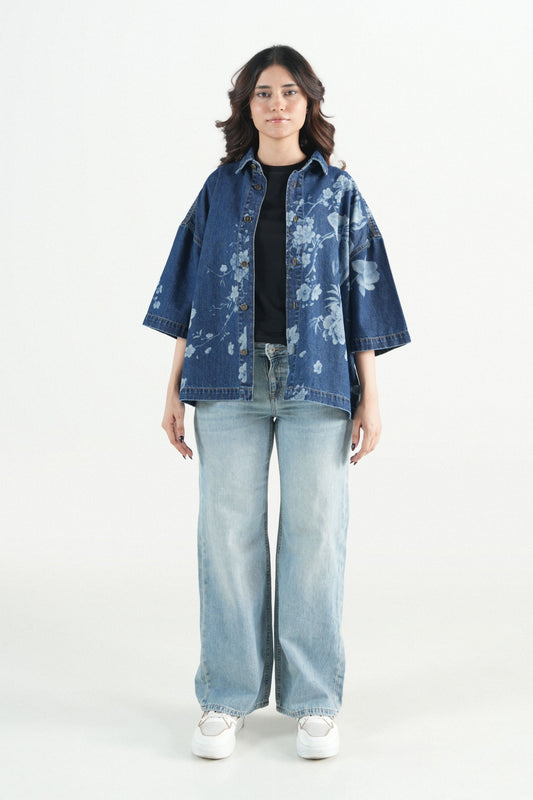 Button Down Floral Print Shirt