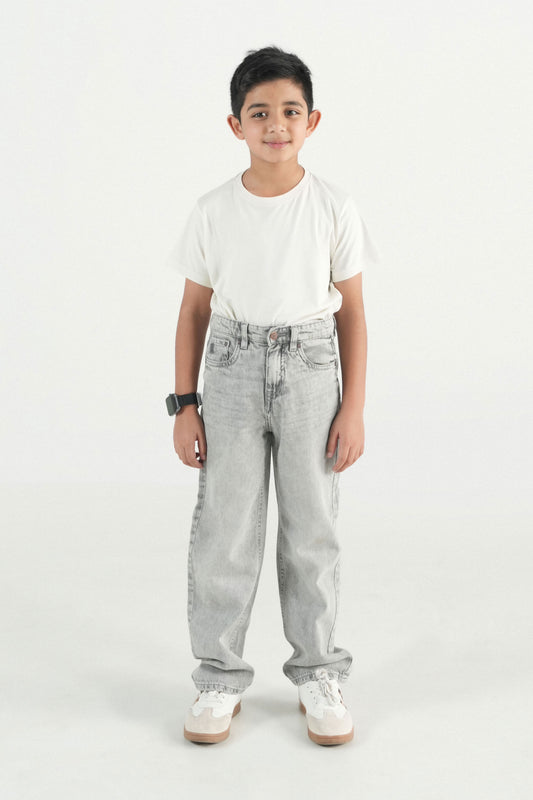 Light Grey Straight Jeans