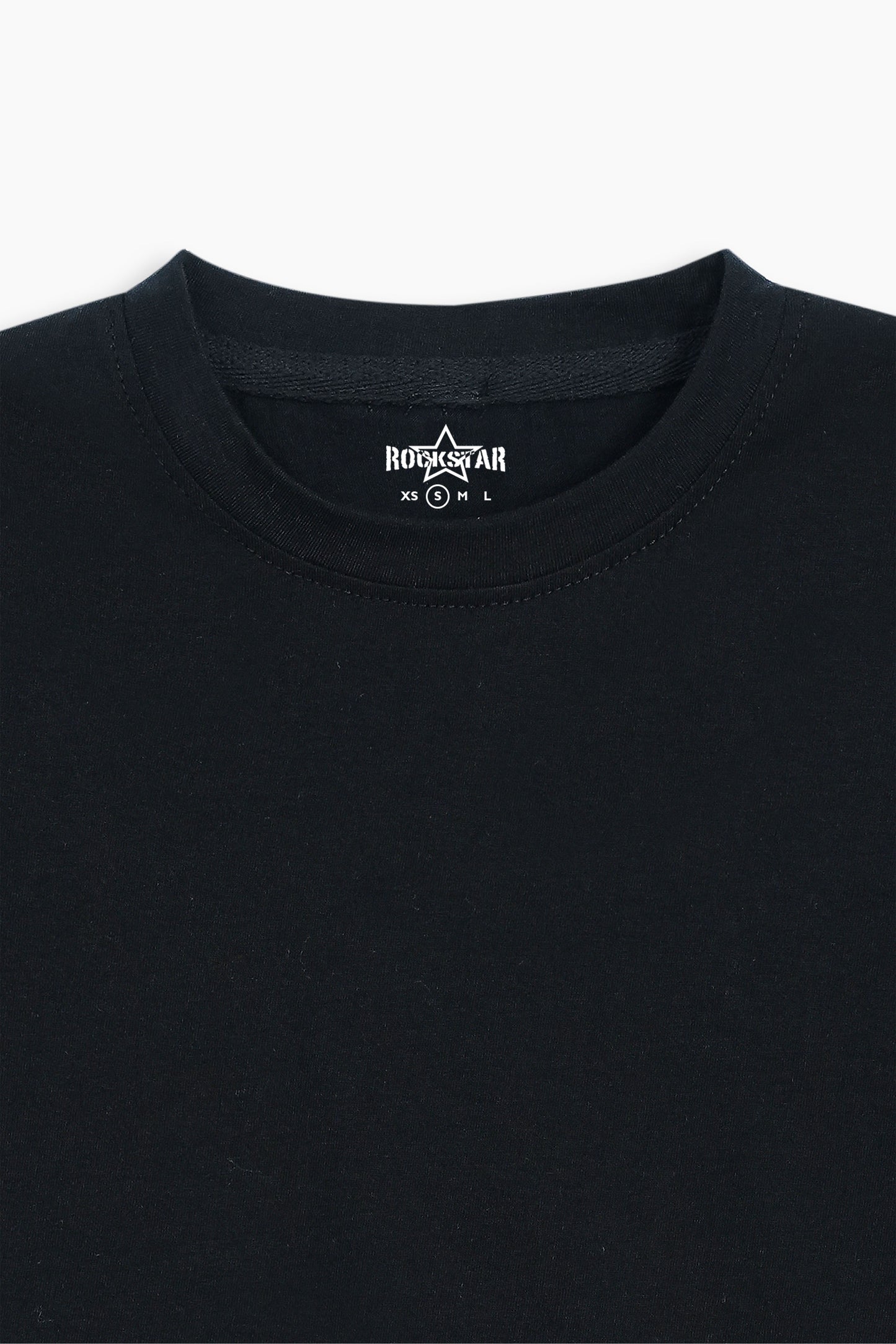 Cropped Short Sleeve T-Shirt Black
