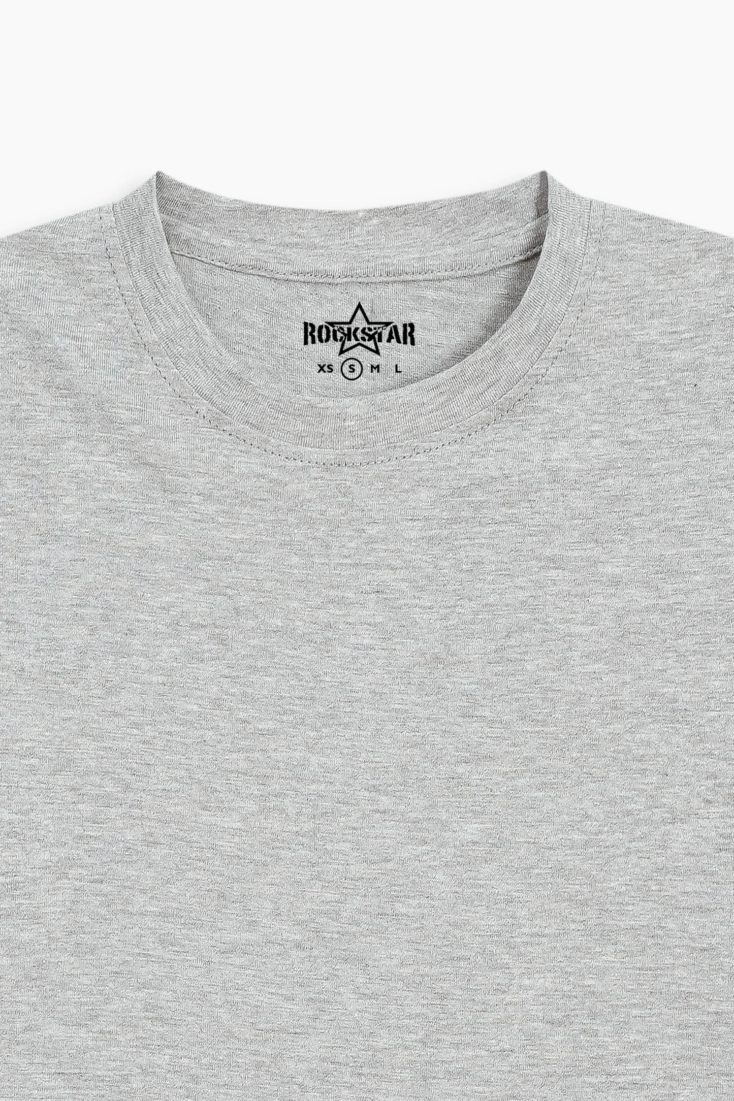 Cropped Short Sleeve T-Shirt Ash Grey