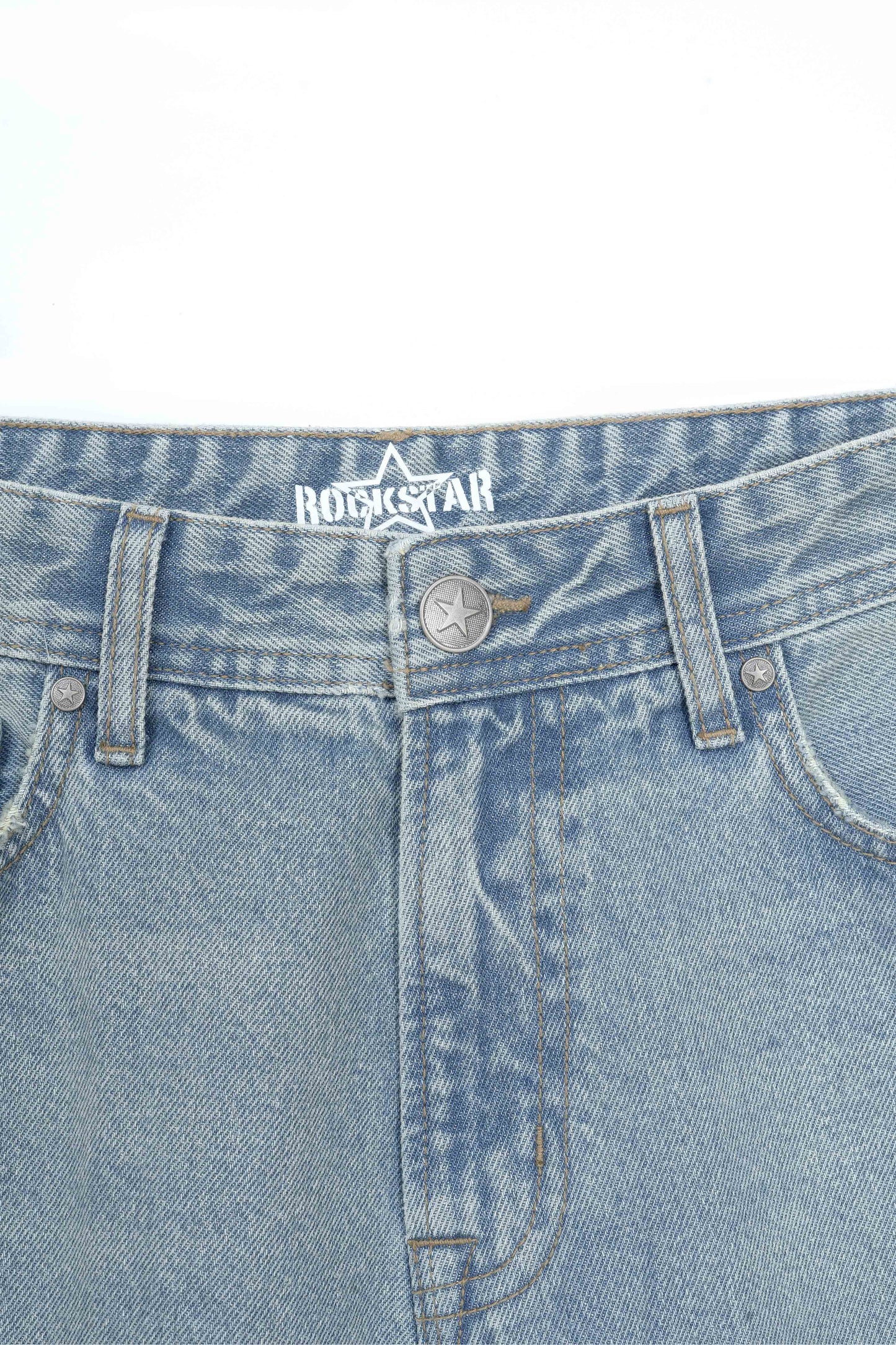 Baggy Denim Carpenter Shorts Tinted