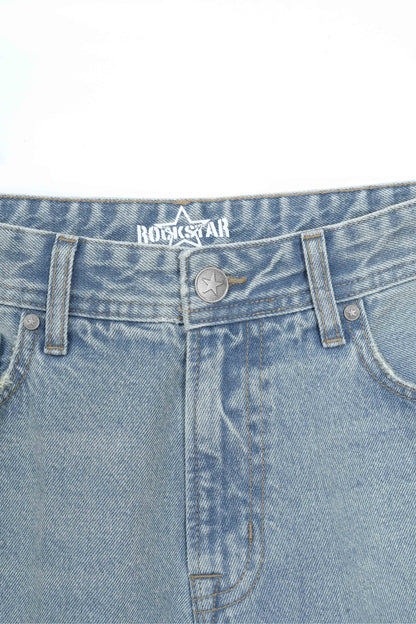 Baggy Denim Carpenter Shorts Tinted