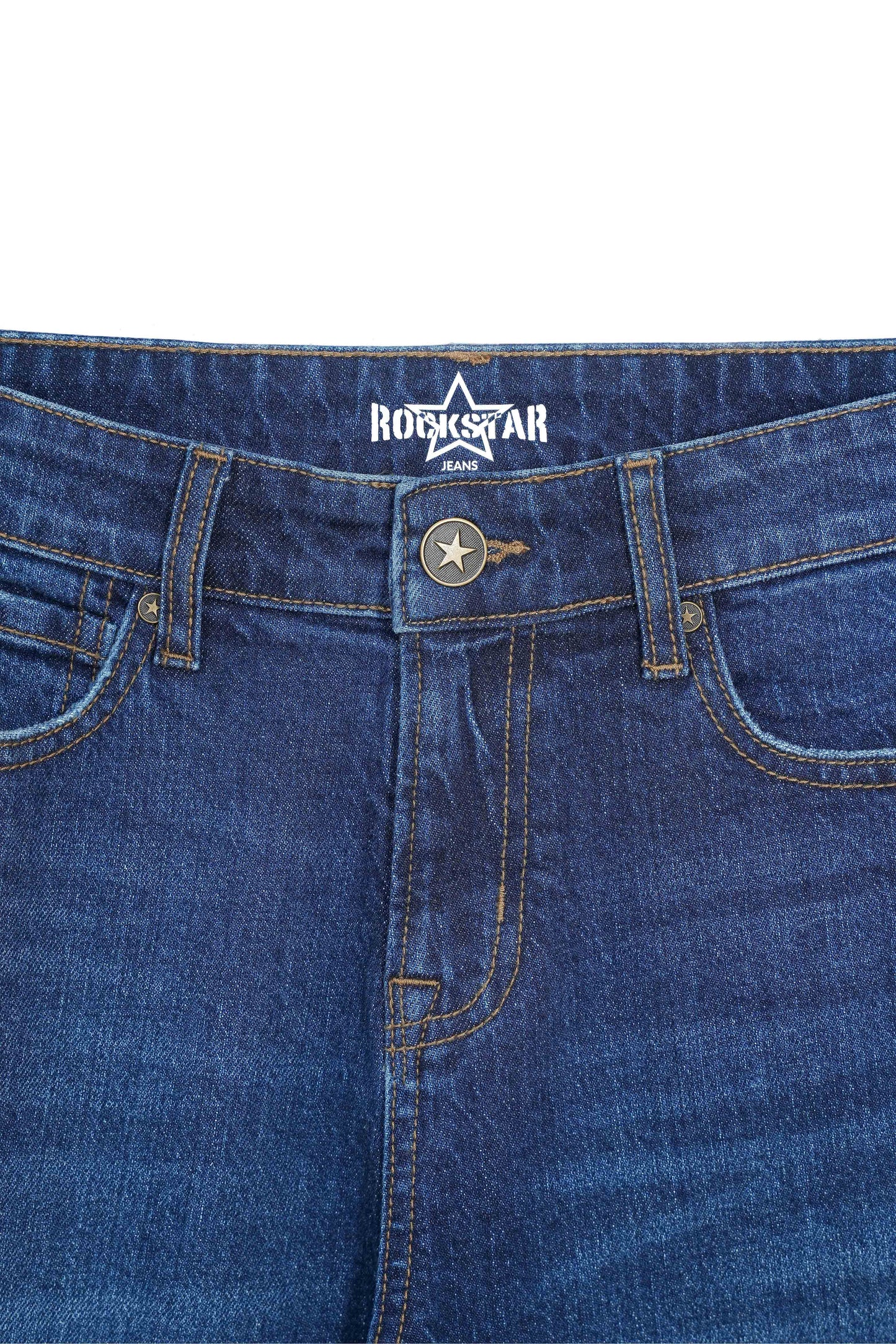 Loose Straight Fit Jeans Dark Blue