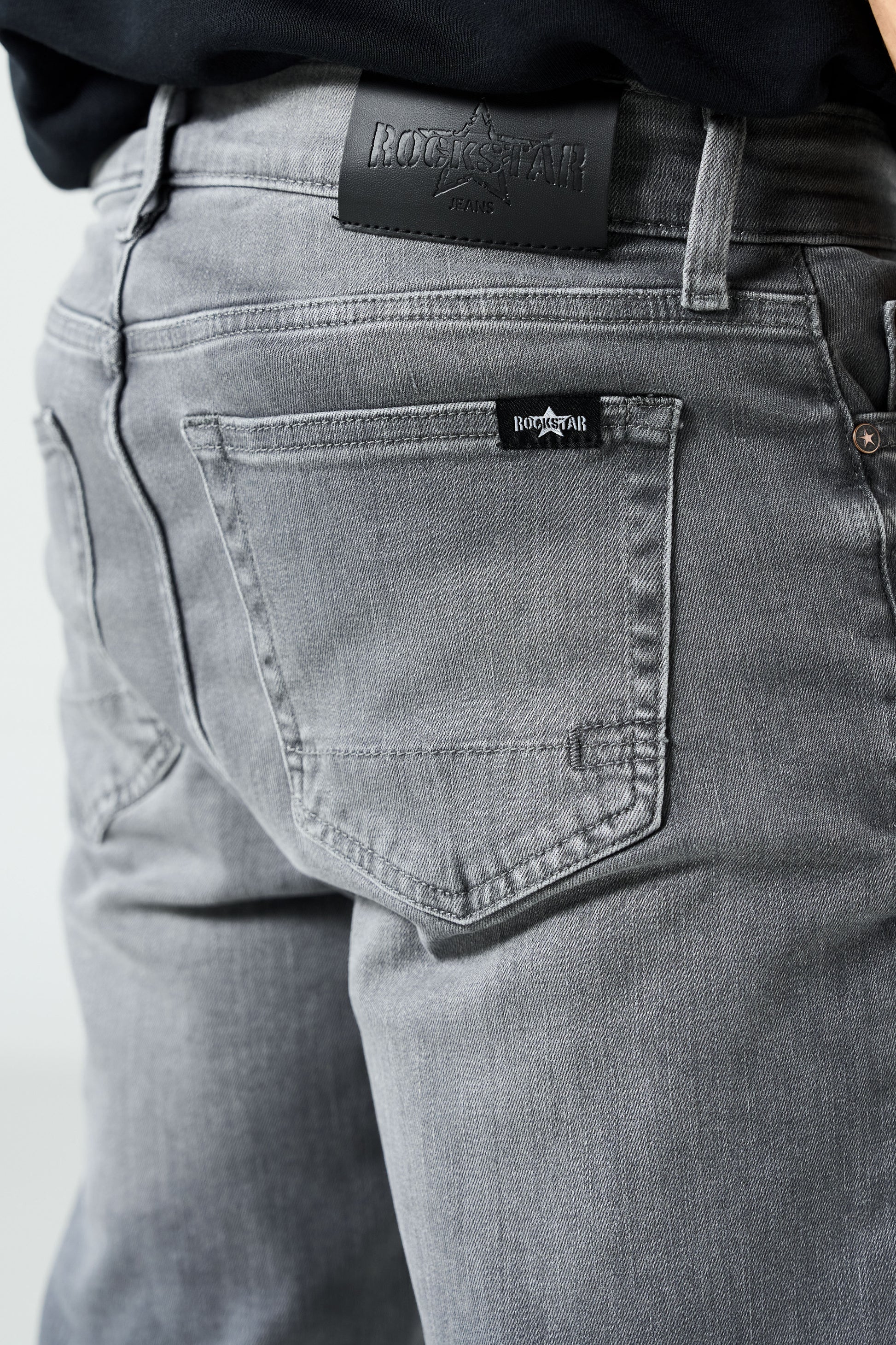 Grey Slim Jeans shop at rockstar jeans