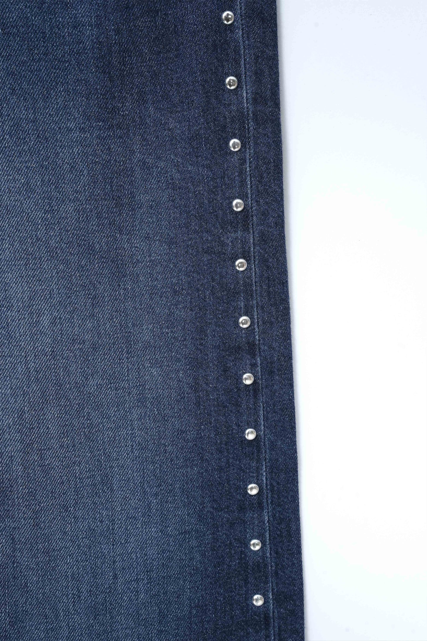 Mid Rise Wide Leg Stud Jeans