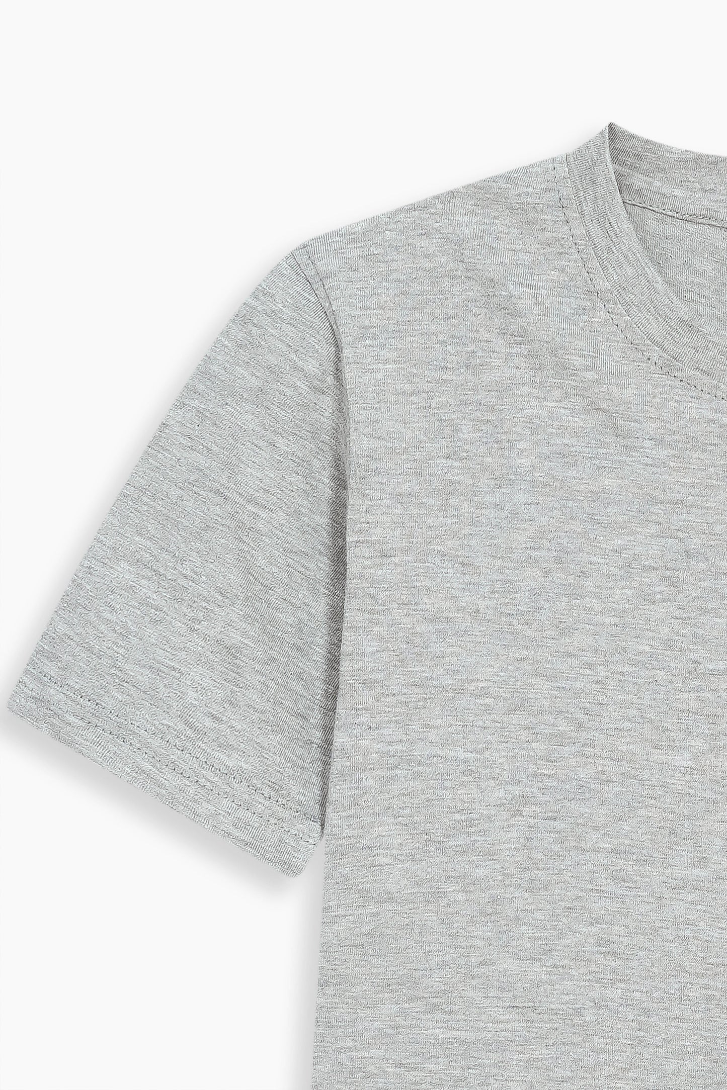 Cropped Short Sleeve T-Shirt Ash Grey