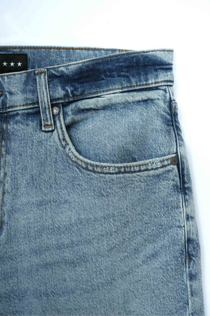Baggy Fit Denim Shorts Light Blue