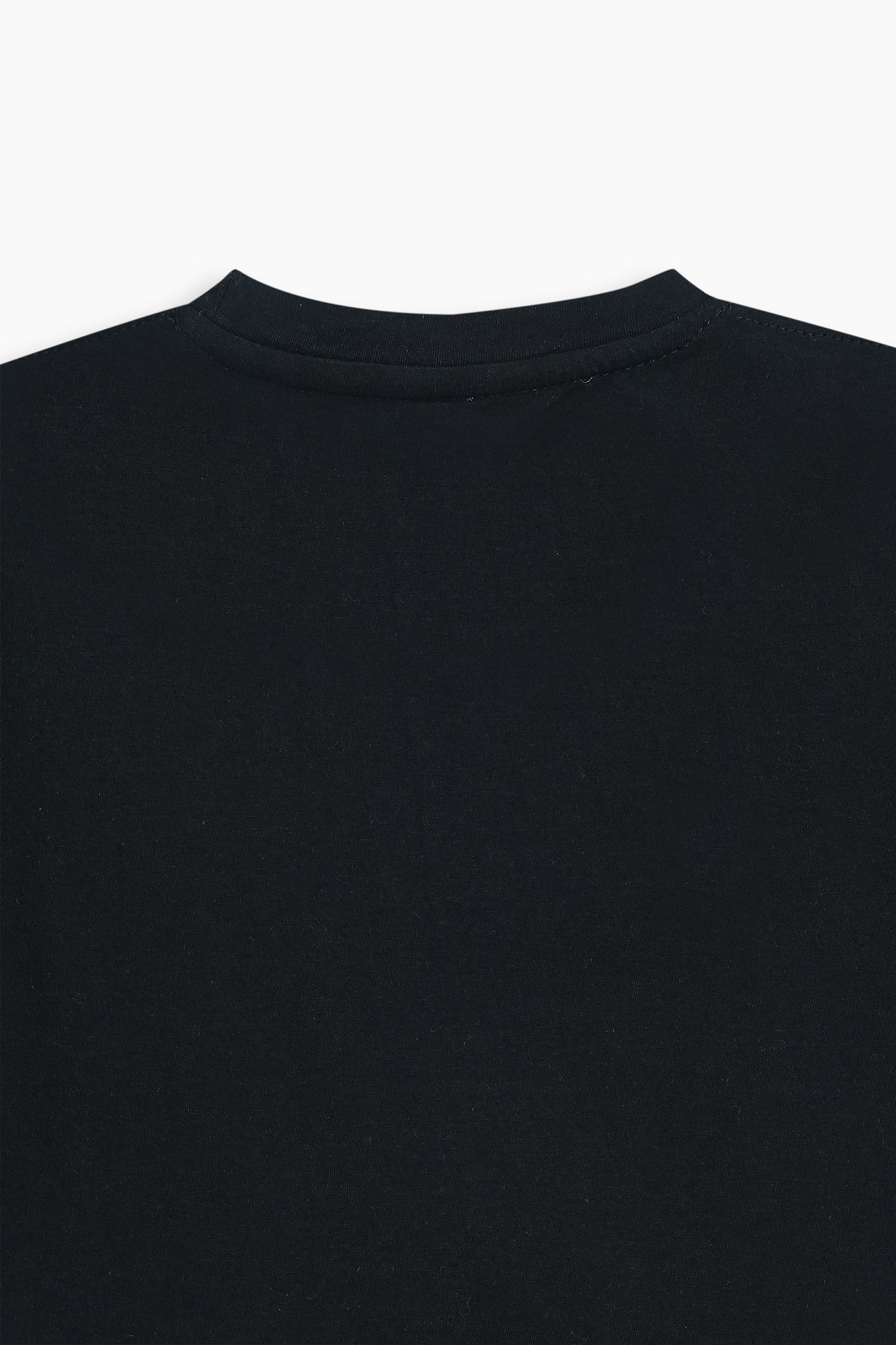 Cropped Short Sleeve T-Shirt Black