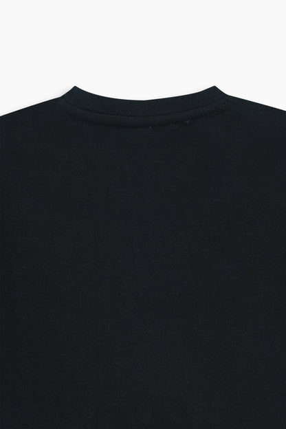 Cropped Short Sleeve T-Shirt Black