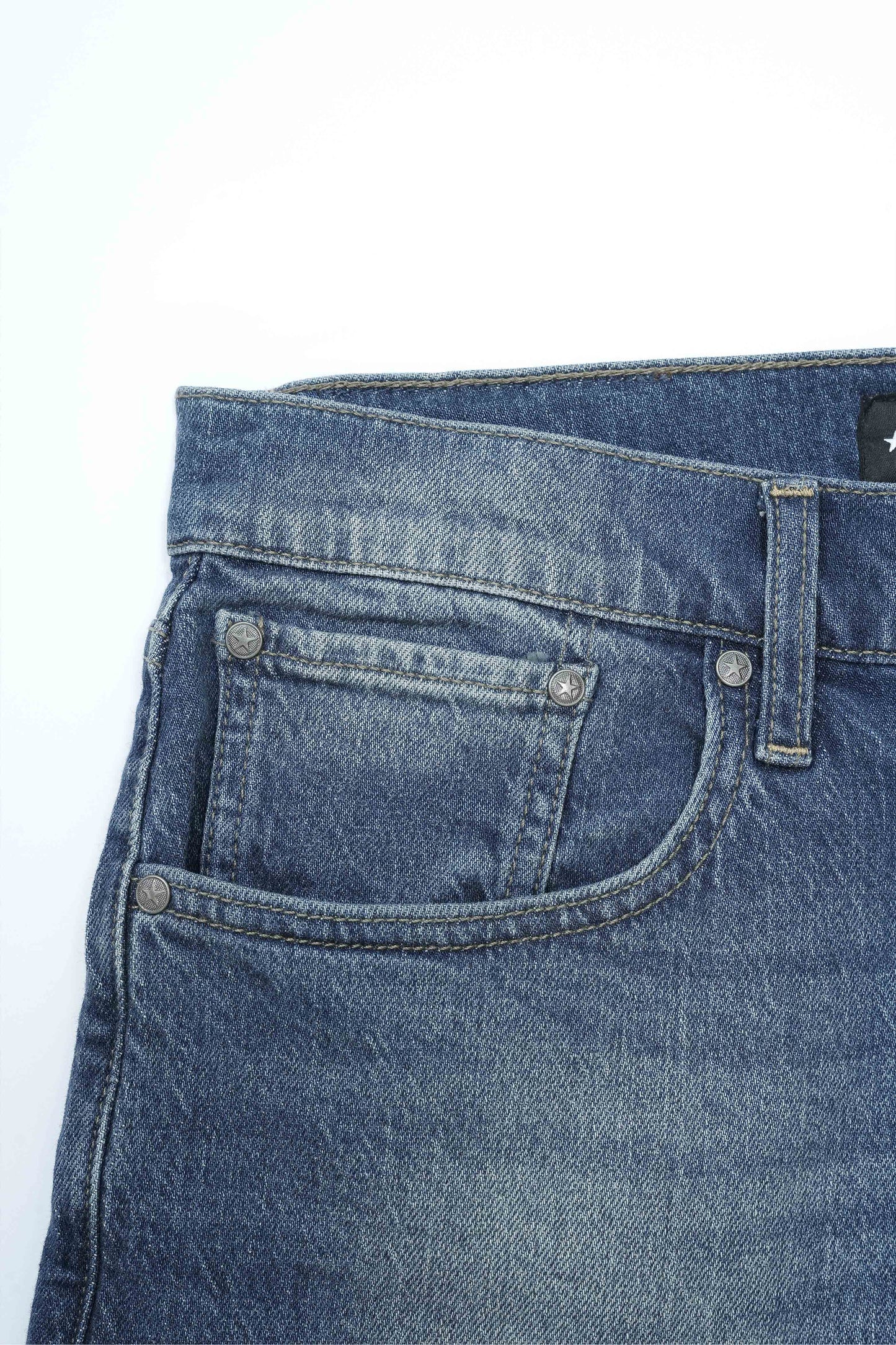 Baggy Fit Denim Short Dark Blue