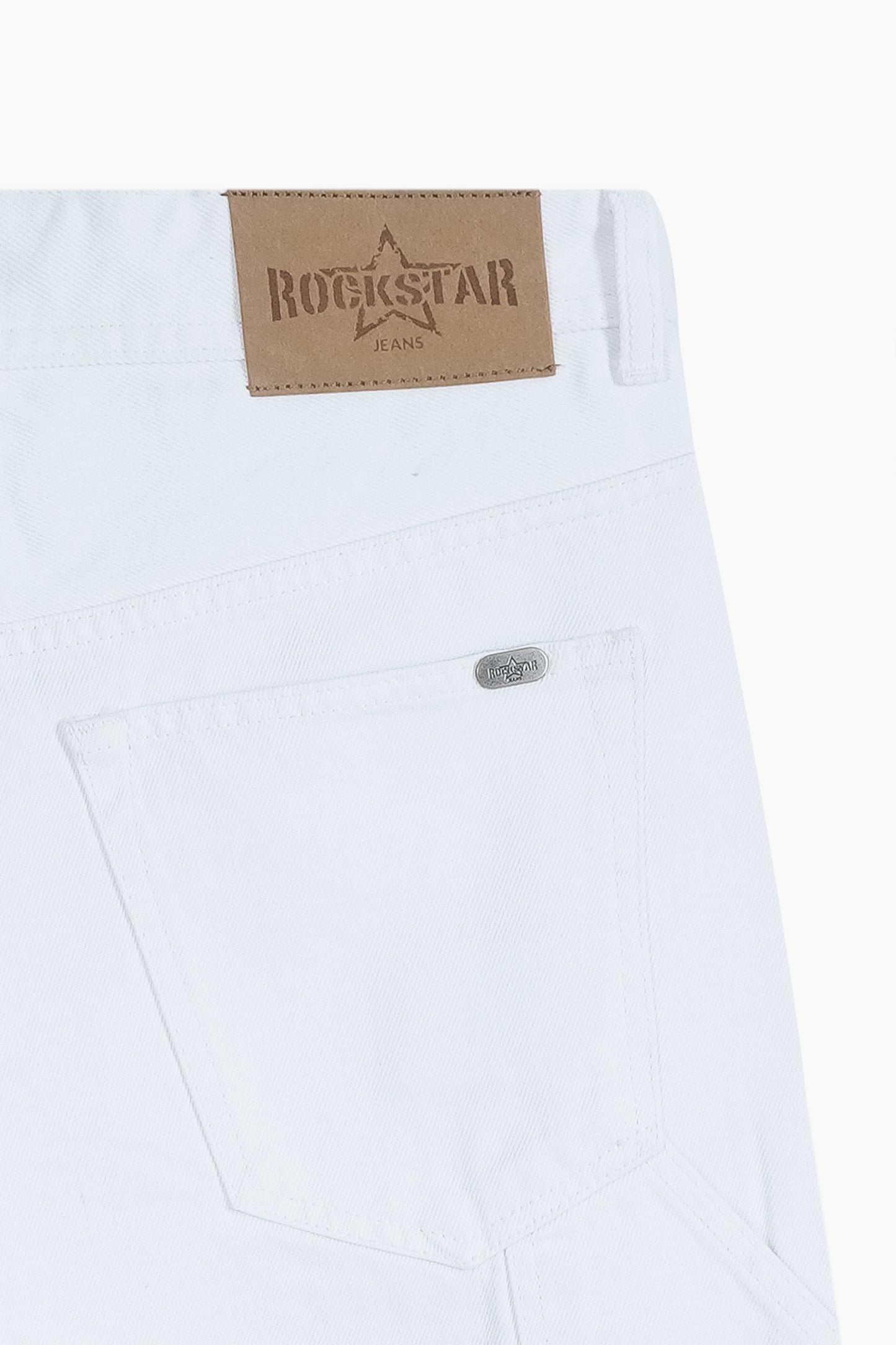 Baggy White Denim Carpenter Shorts
