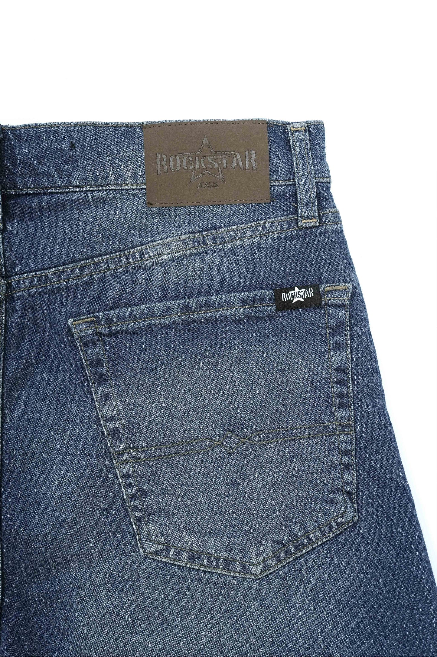 Baggy Fit Denim Short Dark Blue
