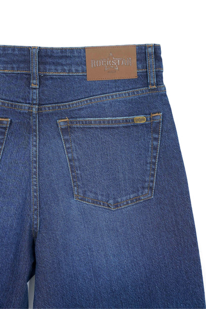 Loose Straight Fit Jeans Dark Blue