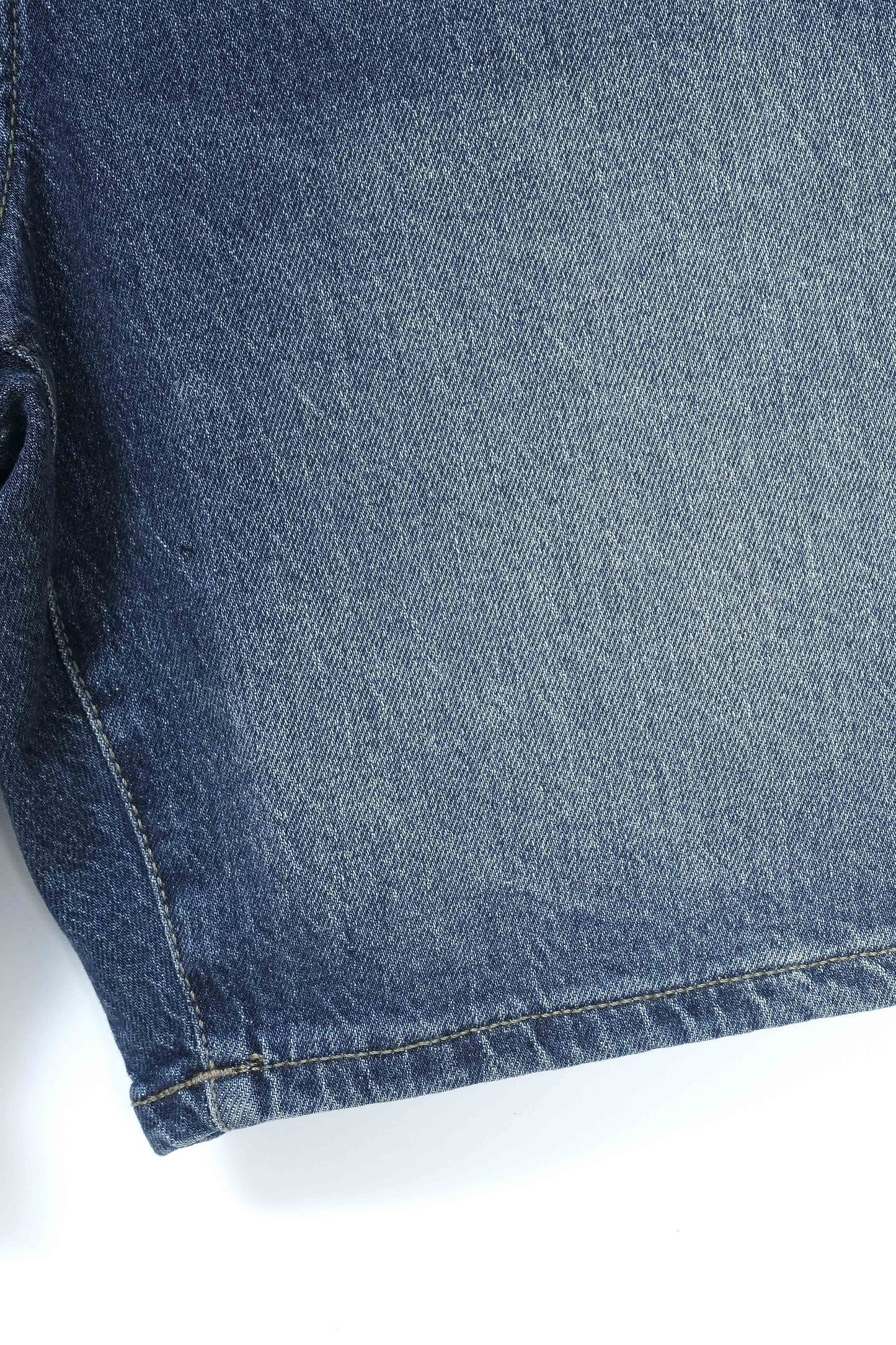 Baggy Fit Denim Short Dark Blue