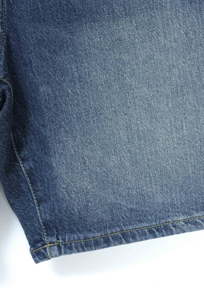 Baggy Fit Denim Short Dark Blue