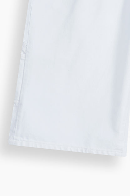 Baggy White Denim Carpenter Shorts