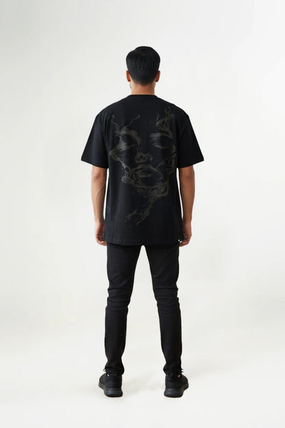 Smoky Print With Embroidery  Oversized T-Shirt shop at Rockstar Jeans