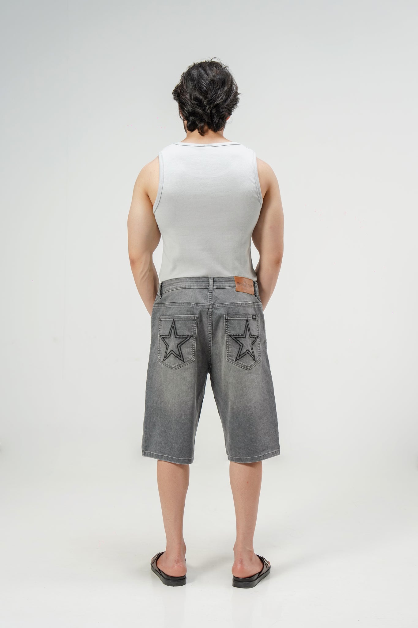 Grey Denim Jorts shop at Rockstar Jeans