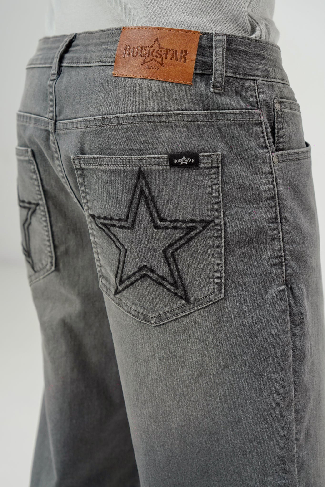Grey Denim Jorts shop at Rockstar Jeans