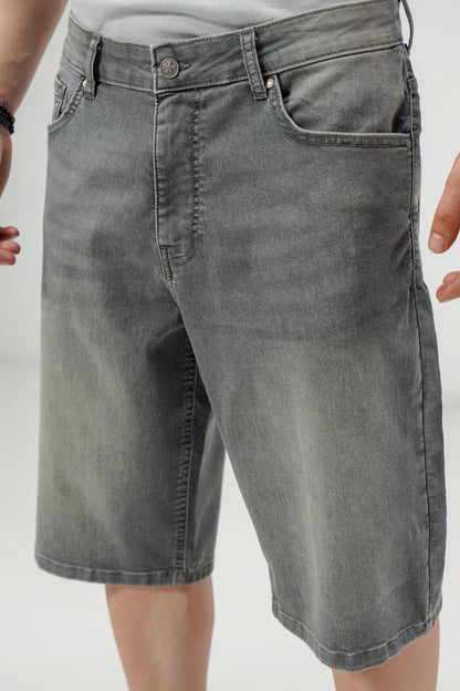 Grey Denim Jorts shop at rockstar jeans