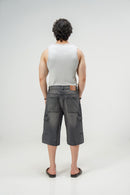 Grey Cargo Denim Jorts