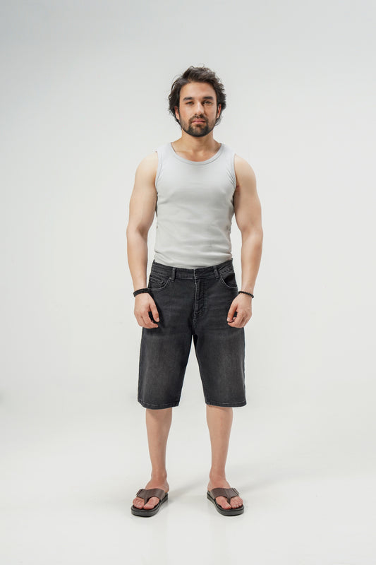 Black Denim Jorts shop at Rockstar Jeans