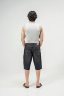 Black Denim Jorts